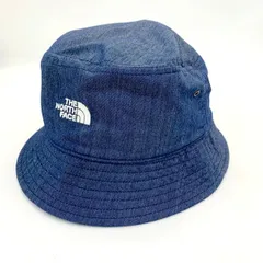 THE NORTH FACE ノースフェイス ナイロン デニム バケットハット バケハ 帽子 NN42230 男女兼用 フリーサイズ インディゴ 服飾 DF16415■
