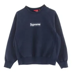 Supreme シュプリーム 25SS Washed Box Logo Crewneck ウォッシュド ボックスロゴ クルーネック ヴィンテージ加工 スウェット ネイビー系 M【中古】