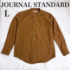 JOURNAL STANDARD バンドカラーシャツ メンズ ブラウン 長袖 L