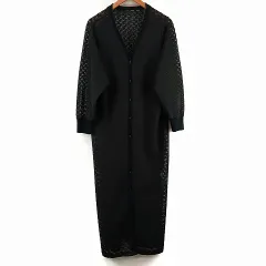 ジャーナルスタンダード レリューム JOURNAL STANDARD relume ラッセル レース ロング ワンピース ロングカーディガン 羽織 F 黒 ブラック