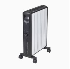 【リモコン欠品本体のみ】De'Longhi (デロンギ) マルチダイナミックヒーター MDHU15-BK 電気ヒーター ゼロ風暖房 節電 直感操作クリックノブ  表面温度約60℃ 節電 [10-13畳] [ピュアホワイト×マットブラック] 中古現状品