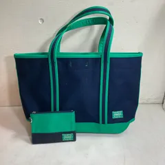 ★ PORTER ポーター トートバッグ 吉田カバン ポーター ガール ボーイフレンド  ネイビー×グリーン メンズ レディース ミニポーチ付き 0.60kg