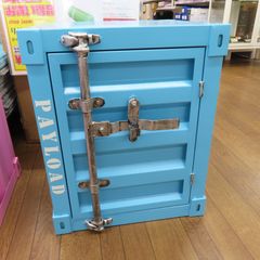 【未使用・展示品】スチールコンテナミニキャビネット　ブルー　(C6-75)　 Tのサムネイル
