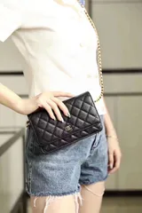 【今日特価】Chanel 香奈儿 黒色 20x14cm キャビアレザー WOC クラシックなデザイン