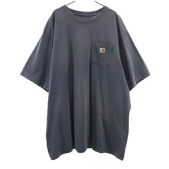 Carhartt カーハート K87 半袖 オリジナルフィット Tシャツ 3XL TALL チャコールグレー 無地 ポケT ビッグサイズ メンズ 古着