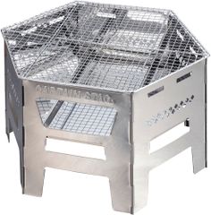 キャプテンスタッグ CAPTAIN STAG アウトドア ヘキサステンレスカマドグリル BBQ バーベキュー コンロ キャンプ 組み立て簡単 コンパクト収納 焚火台 たき火台  UG0073 -