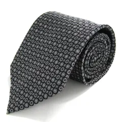 バナナリパブリック ブランド ネクタイ 総柄 ドット 小紋柄 シルク PO メンズ グレー Banana Republic 【中古】