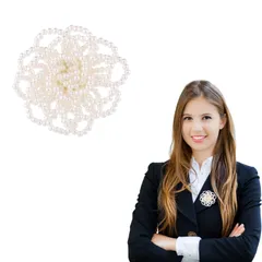 nalaina コサージュ ブローチ パール 真珠 フォーマル セレモニー 卒業 入学 結婚式 レディース 入学式 卒業式 入園 白