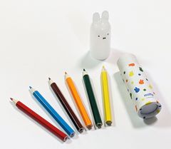 【３９０円ショップ】　ミッフィー　ミニ いろえんぴつ　６色　ケース付き色鉛筆