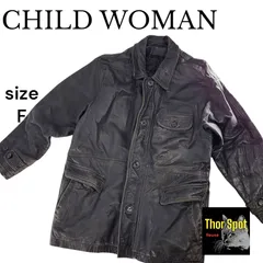 【訳あり】CHILD WOMAN チャイルドウーマン レザージャケット 羊革 本革 ブラック フリーサイズ