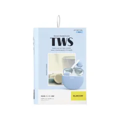 【HY】O【新古品】ELECOM エレコム Bluetoothイヤホン 完全ワイヤレス ヘッドホン ブルートゥース AAC 低遅延 セミオープン タッチセンサー マカロンブルー LBT-TWS17CSBU[定形外郵便、送料無料]HY002
