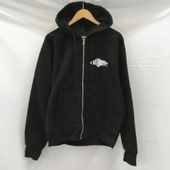 stussy ZIP HOODIE black ステューシー　パーカー　スウェット　ジップアップフーディー　ブラック　サイズM /m 241202 01148hi◇128