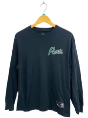NIKE (ナイキ) パリSG×ジョーダン 長袖Tシャツ 文字プリント コラボレーション コットン100％ 中国製 メンズウェア ユーズド DB6513-010 M ブラック メンズ/004
