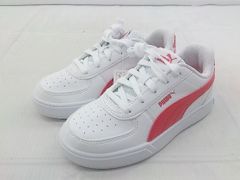 ◇ ◎ PUMA ケーブン PS 382057-03 タグ付き キッズ 子供 スニーカー シューズ サイズ19cm ホワイト レッド メンズ P  【1210270006872】