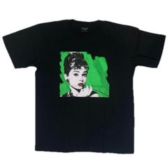 Audrey Hepburn s/s movie tee black L - メルカリ