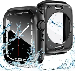 【2023強化版】AMAPC for Apple Watch ケース 360度全面防水 バンド 水泳・スポーツ専用 ガラスフィルム 一体型 apple watch 用 カバー 360フルボディ防水 アップルウォッチ ケース Apple Watch Series