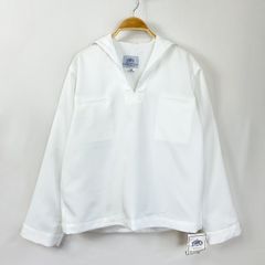 デッドストック 90s 米軍 アメリカ軍 海軍 U.S.NAVY ホワイト セーラーシャツ プルオーバー ミリタリー メンズ 輸入古着 海外古着 タグ付き メンズ 90年代【S87-4】