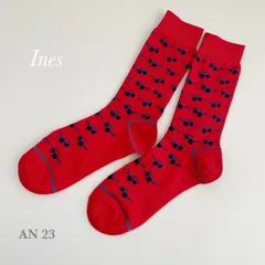 靴下　ソックス　メンズ　アニマル柄　動物柄　左右非対称　カラフル　赤