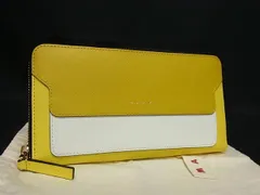 ■新品■未使用■ MARNI マルニ トランク レザー ラウンドファスナー 長財布 ウォレット 札入れ 小銭入れ イエロー系 FH3160のサムネイル