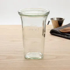 新品 ウェック クアドロ WE769 ガラスキャニスター 795ml 直径Lサイズ 耐熱 電子レンジ対応 おしゃれ