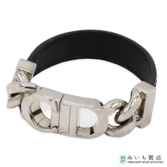 Christian Dior ディオール ブレスレット ブレス CDロゴ アクセサリー ブラック×シルバー色 メンズ 箱有 H18907