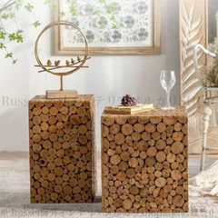 サイドテーブル 木 温かみ ヴィンテージ調 レトロ調 おしゃれ かわいい インテリア 北欧 ベッドサイドテーブル コーヒーテーブル