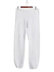 【お得なクーポン配布中!】 90s USA製 無地 スウェット パンツ メンズ レディース M オールド ヘビーウェイト ガゼット付き リバース タイプ BASSETT WALKER 杢 グレー