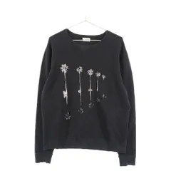 SAINT LAURENT PARIS (サンローランパリ) パームツリー クルーネックスウェットトレーナー ブラック 583897 YBKH2のサムネイル