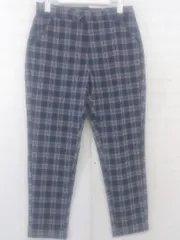 ◇ ◎ LOWRYS FARM ローリーズファーム チェック テーパード パンツ サイズ F ネイビー グレー レッド レディース P  【1301160021386】