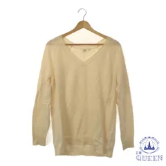 【訳アリ】GAP ギャップ トップス ニット おしゃれ シンプル ロング丈 長袖 レディース クリーム S 901-14357 送料無料 古着