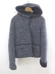 ◇ COMME CA ISM コムサイズム 裏ボアファー 長袖 ジャケット サイズM ネイビー レディース E  【1303240026786】