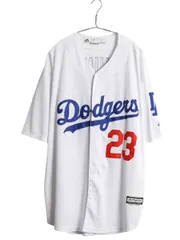 【お得なクーポン配布中!】 ドジャース ベースボール シャツ メンズ XL / MLB オフィシャル マジェスティック 大リーグ ユニフォーム ゲームシャツ 重ね着 半袖シャツ