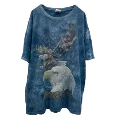 GILDAN 半袖 プリントTシャツ XL ブルー タイダイ ギルダン プルオーバー ビッグプリント 古着卸 アメリカ仕入 アメリカ古着 a706-5093