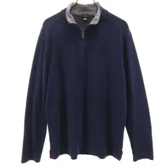 J.CREW ジェイクルー 長袖 ハーフジップ スウェット トレーナー M ネイビー メンズ 古着