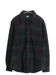 【お得なクーポン配布中!】 90s ローレン ラルフローレン チェック フリース シャツ ジャケット レディース M 古着 オールド ポロ 長袖シャツ マルチカラー ゆったり
