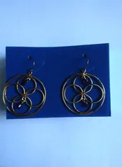 [AVON] GOLDTONE AND LAVENDER BEAD DROP earring(E-19)