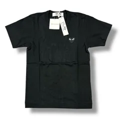 参考上代7480円 未使用品 PLAY Comme des Garcons PLAY T-SHIRT プレイTシャツ 半袖カットソー プレイコムデギャルソン  AZ-T063 ブラック XS 98592A0