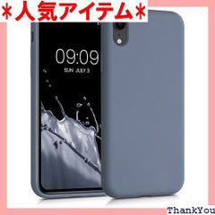 kwmobile スマホケース Apple iPhone XR対応 ケース - 極薄 TPU シリコン マイクロファイバー ブルーグレー 54