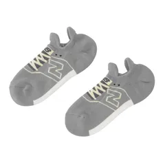 ニューバランス 靴下 メンズ レディース 1足 Newbalance スニーカー柄 パイルソックス 23-29cm  男女兼用 スニーカーソックス ソックス  くつ下  男性 女性 大人用   スレートグレー 灰色/LAS35701-YST
