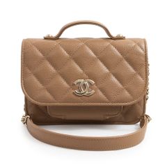 シャネル ココマーク マトラッセ アフィニティ ミニ チェーン 2Way ショルダー ハンドバッグ 斜め掛け キャビアスキン レザー ブラウン 茶 ゴールド金具 AP2914 箱付 CHANEL（未使用　展示品）