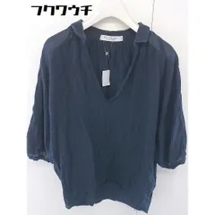 ◇ BEAUTY & YOUTH ビューティアンドユース UNITED ARROWS Vネック 七分袖 シャツ ブラウス ネイビー レディース  【中古】 【1112010035848】