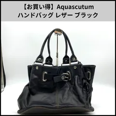 【お買い得】Aquascutum ハンドバッグ レザー ブラック