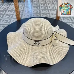 シャネル（Chanel）フリル パールデザイン 大きなつばの フォーマルハット04-RA93