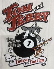 No.J.TOM and JERRY/トムジェリ/ワイドシルエット刺繍Tシャツ/オフホワイト/Mサイズ/新品未使用/タグ有り