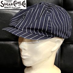 シュガーケーン ウォバッシュ ストライプ アップルジャック キャップ M キャスケット SC02070 WABASH STRIPE APPLEJACK CAP SUGAR CANE