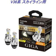 【定形外郵便】カーメイト GIGA LEDヘッドバルブ D10 4500K D2S ニッサン V36系 スカイライン用【BW905】