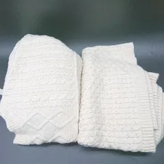 ◇ ⊇ MAJESTIC LEGON ネックリボン ショート丈ニット セーター スカート サイズM ホワイト系 アイボリー レディース E  【1410100059409】