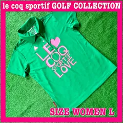 le coq GOLF ルコックゴルフ 半袖 ロゴ刺繍 プリント 速乾性 ストレッチ ポロシャツ L