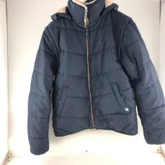 02w07462 TOMMY JEANS トミージーンズ  リバーシブルジャケット  ネイビー  メンズ  ボア　袖・フード取り外し可能    アウター  6800325098  【中古品】