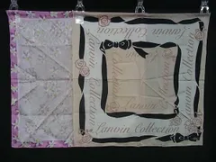 ■新品同様■ LANVIN COLLECTION ランバンコレクション コットン×シルク フラワー スカーフ レディース 2点セット DE9447